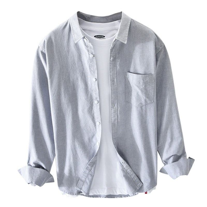 Breathable Men's Cotton Oxford Shirt