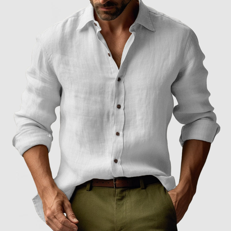 Vintage Long Sleeve Linen Shirt