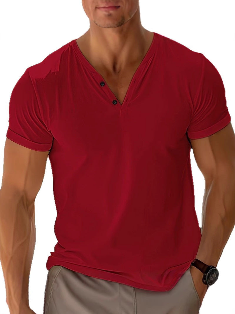 Casual Short Sleeve Cotton Tee for Men