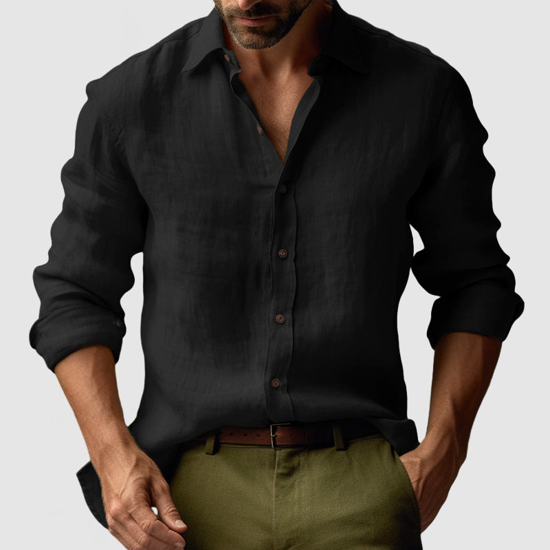 Vintage Long Sleeve Linen Shirt