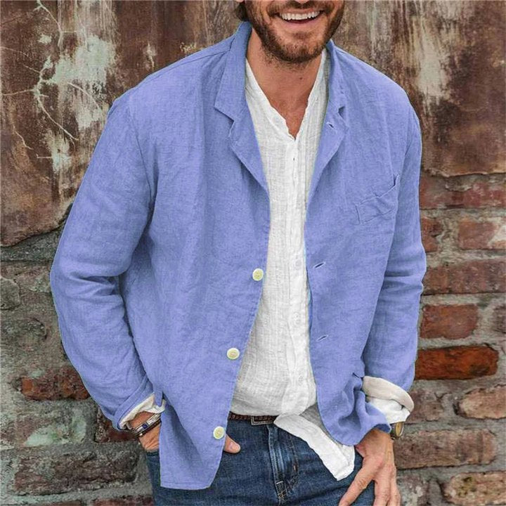 Lightweight Men's Casual Linen Blazer