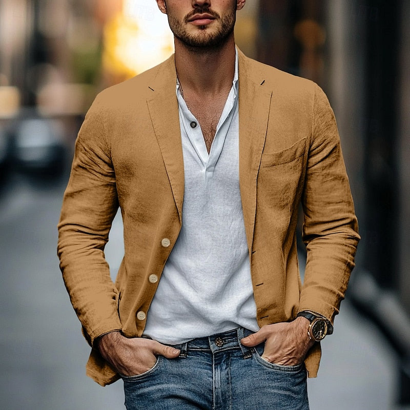 Summer Linen Blazer for Men