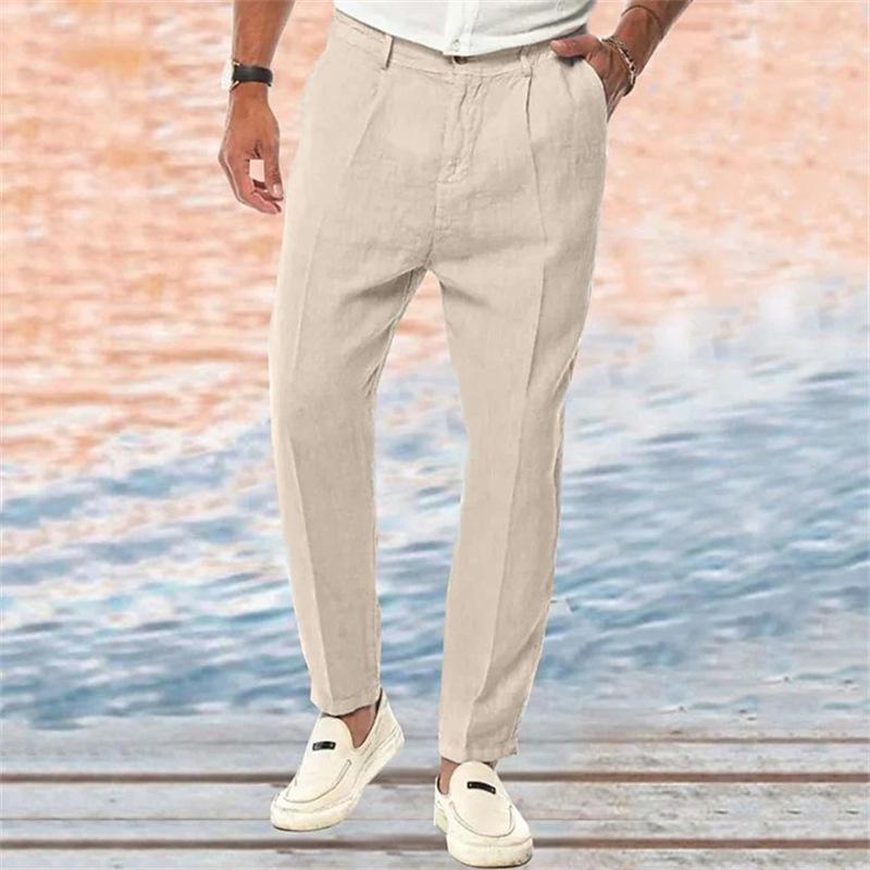 Relaxed Linen Trousers with Straight Cut