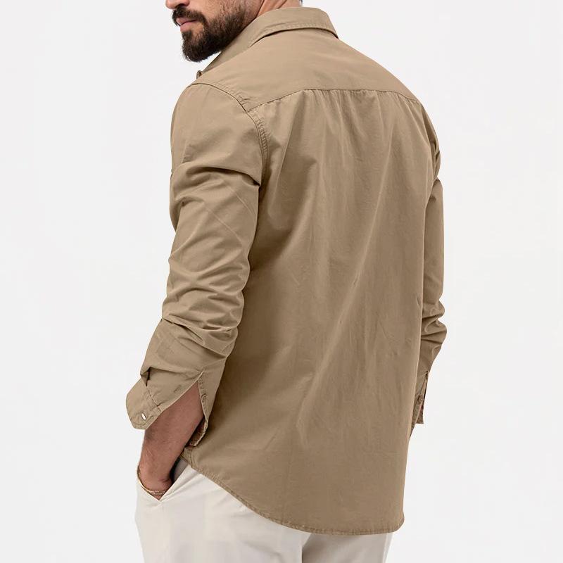 Cotton Cargo Shirt Featuring Button Details