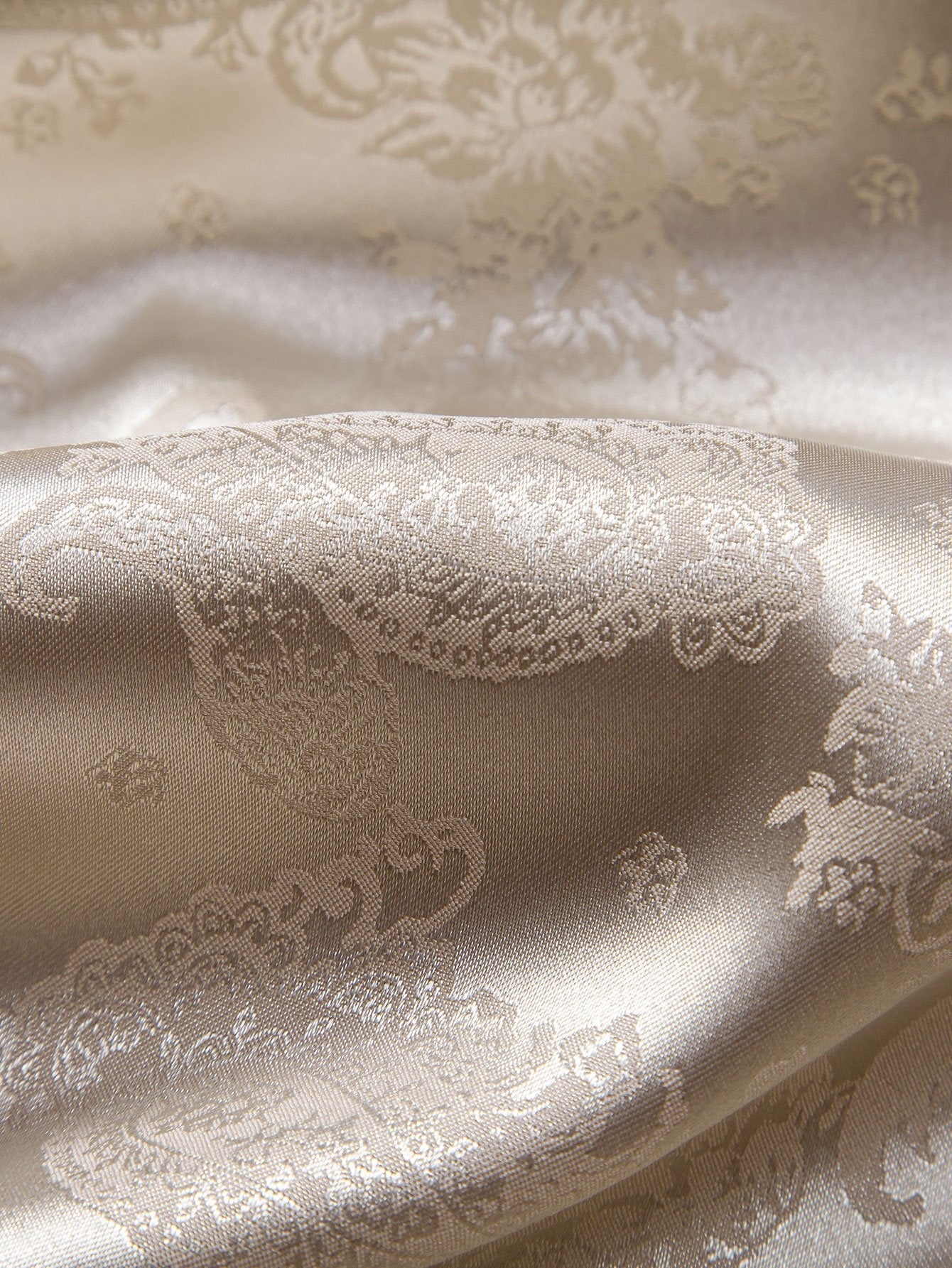 Men's Paisley Print Satin Shirt