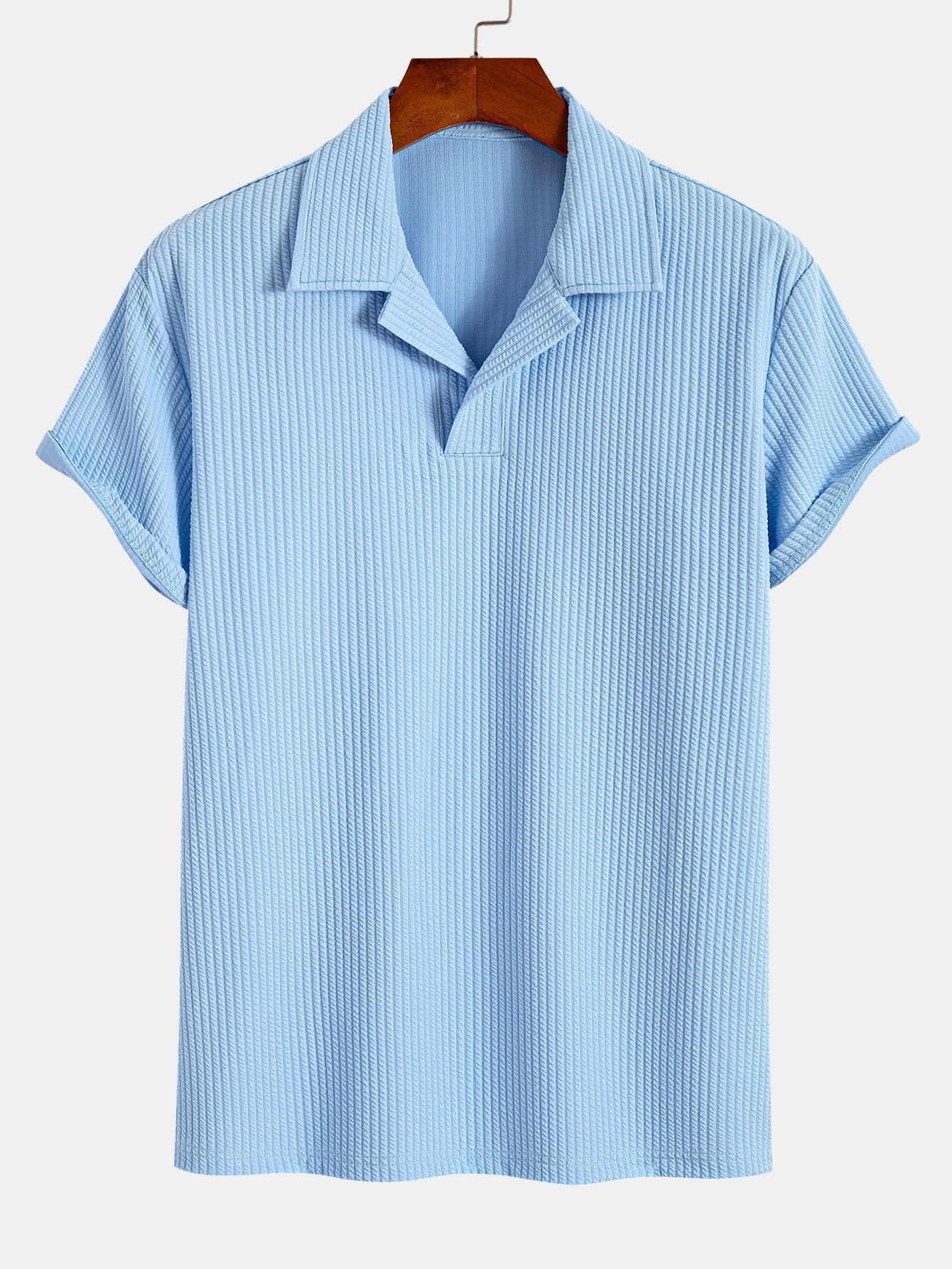 Textured Cuban Collar Polo Shirt
