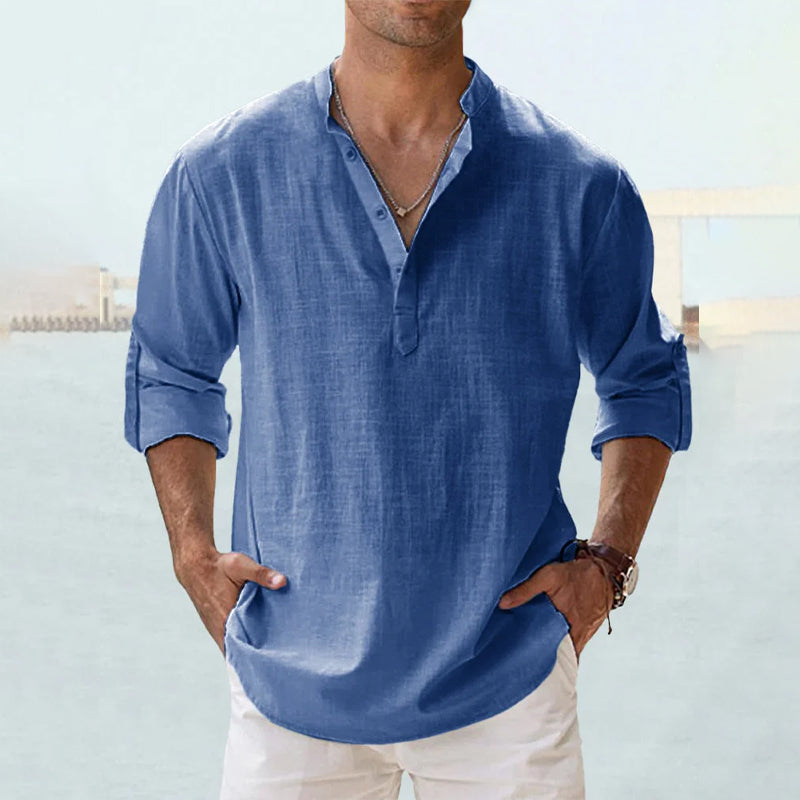 Linen Shirt with Long Sleeves for Men