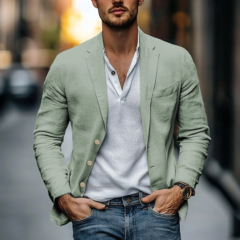 Summer Linen Blazer for Men