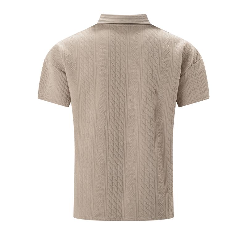 Men's Polo Shirt with Unique Jacquard Design
