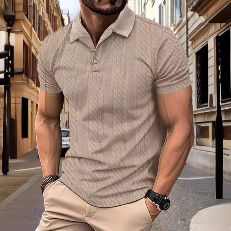 Men's Polo Shirt with Unique Jacquard Design