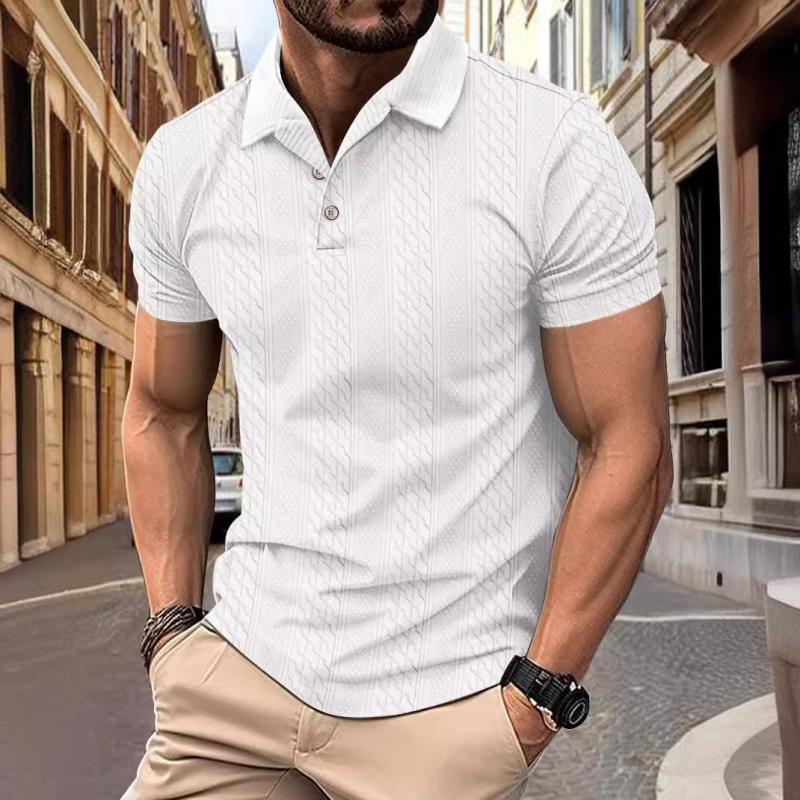 Men's Polo Shirt with Unique Jacquard Design