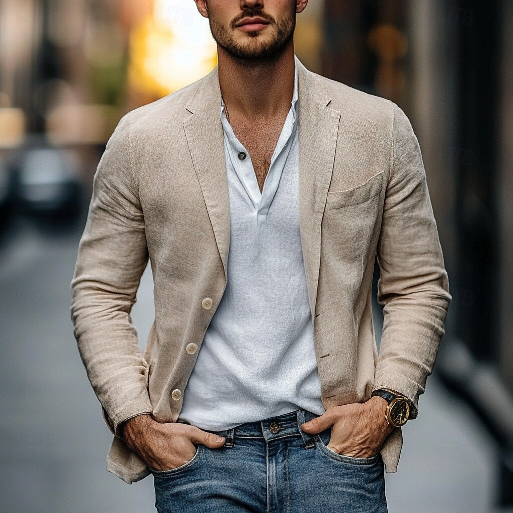 Summer Linen Blazer for Men