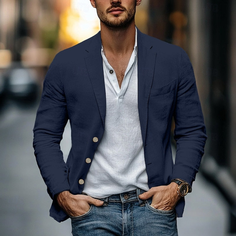 Summer Linen Blazer for Men