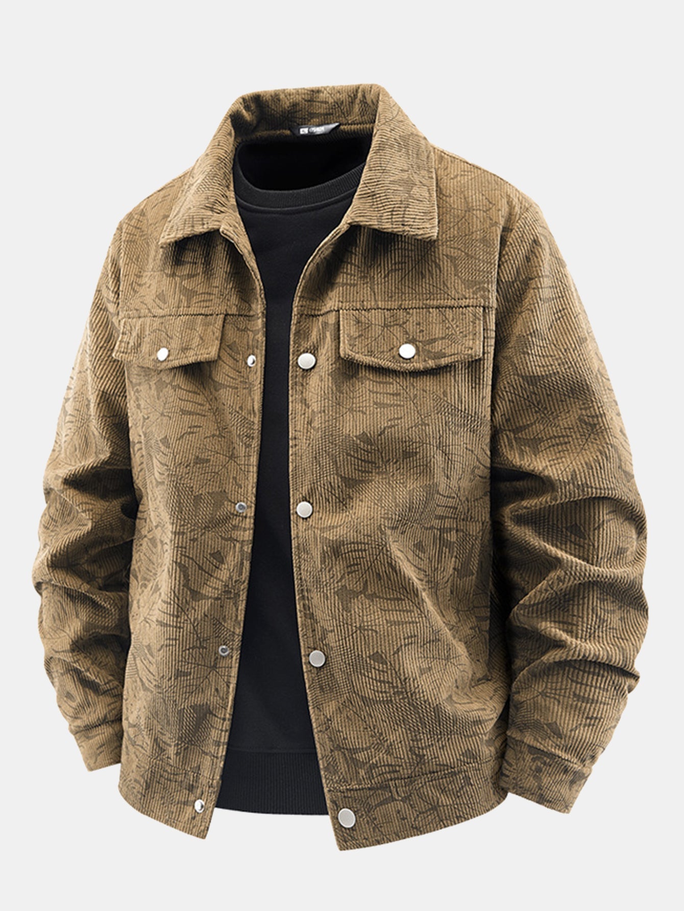 Benjamin | leaf print corduroy jacket