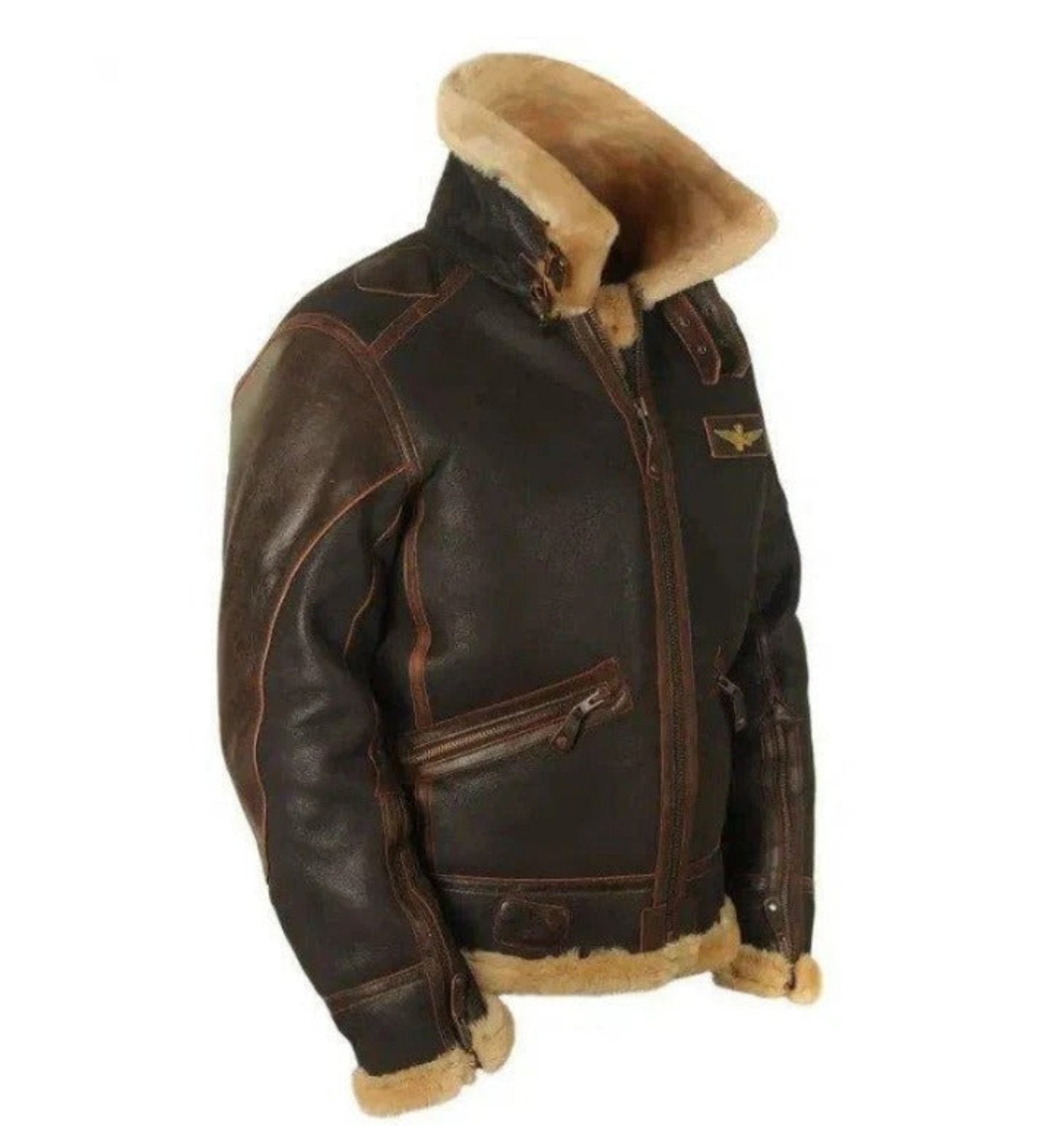 Alfie | Men's Brown Pilot Winter Jacket