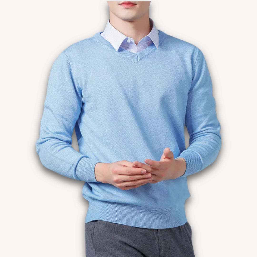 Jasper | Men's Elegant V-Neck Cashmere Sweater