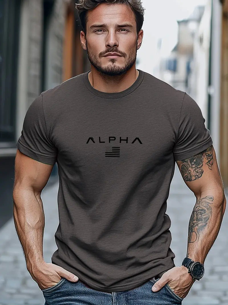 Men's Casual Summer Crew Neck T-shirt 100% Cotton