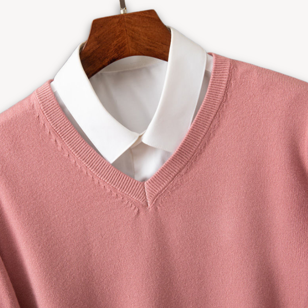 Jasper | Men's Elegant V-Neck Cashmere Sweater