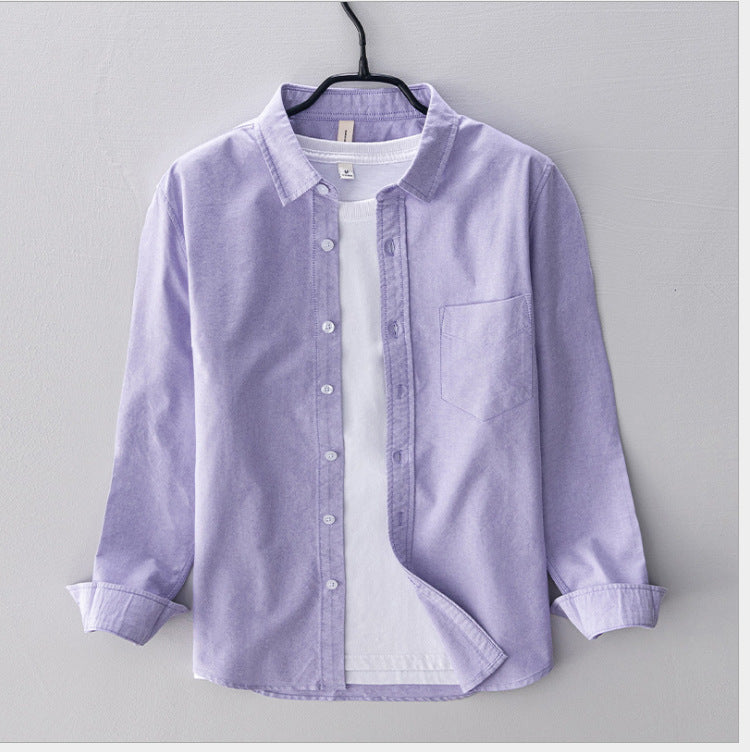 Breathable Men's Cotton Oxford Shirt