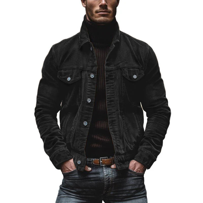 Men's Corduroy Shacket with Pockets