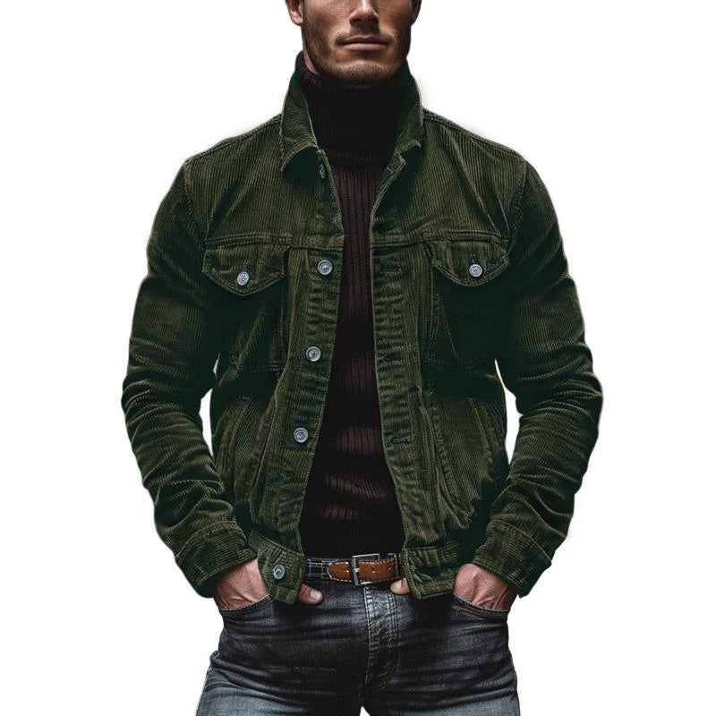 Men's Corduroy Shacket with Pockets