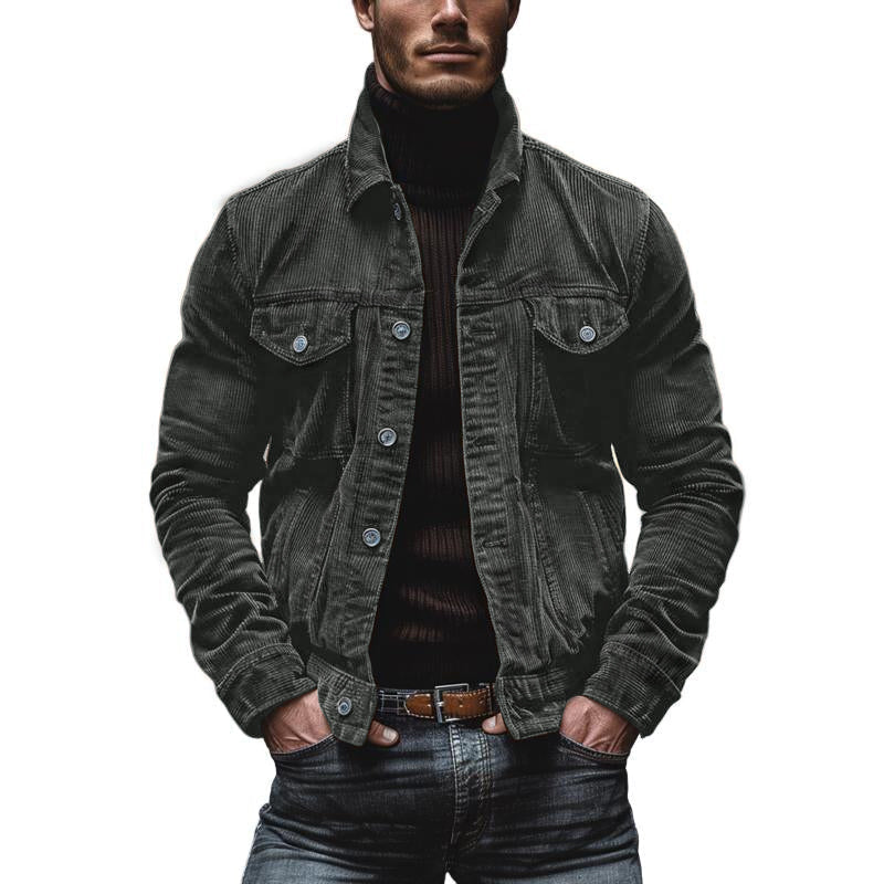 Men's Corduroy Shacket with Pockets