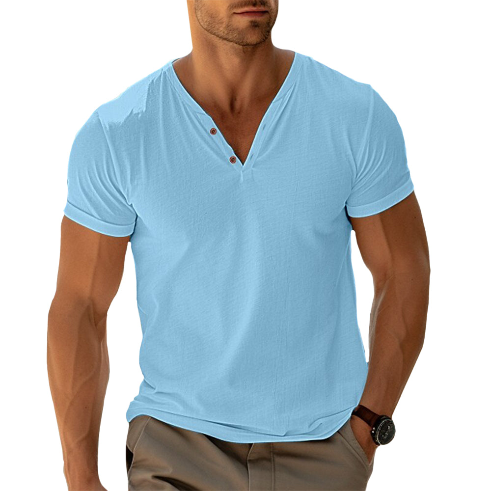 Casual Men's Henley Shirt