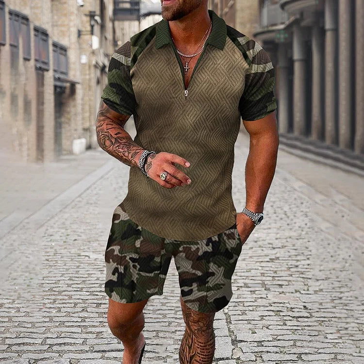 Camouflage Polo and Shorts
