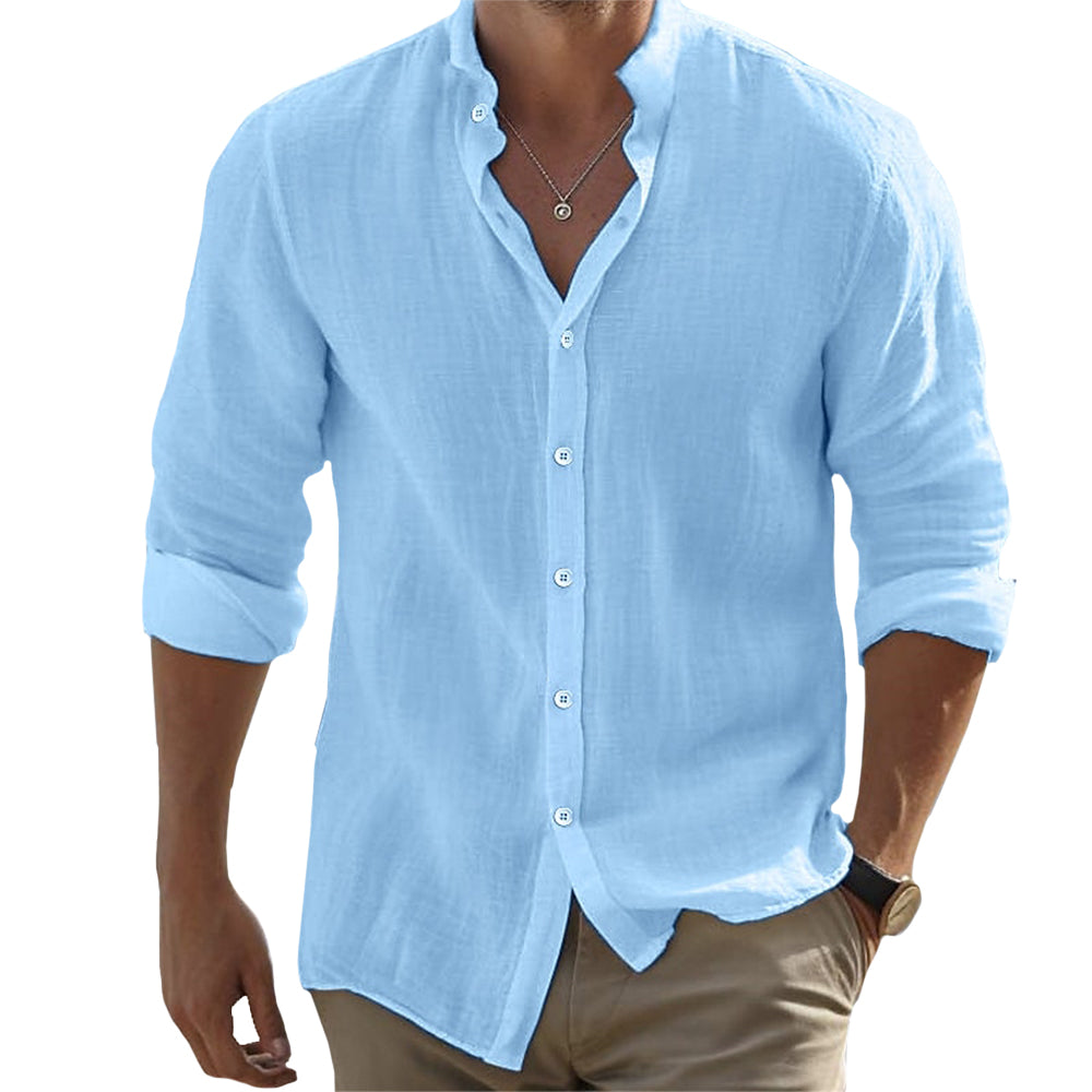 Linen Shirt with Comfortable Long Sleeves
