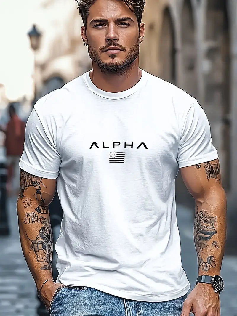 Men's Casual Summer Crew Neck T-shirt 100% Cotton