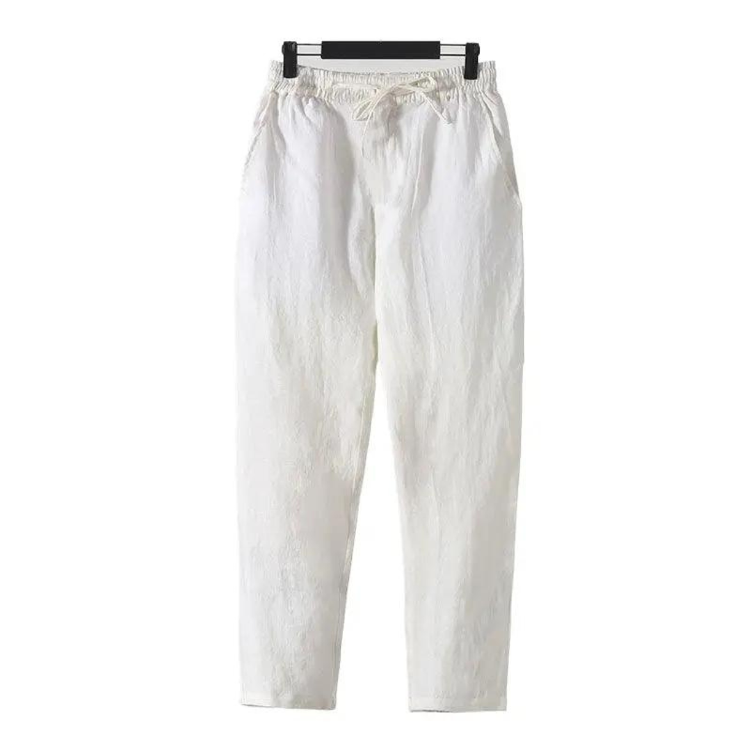 Straight Cut Linen Pants for Comfort