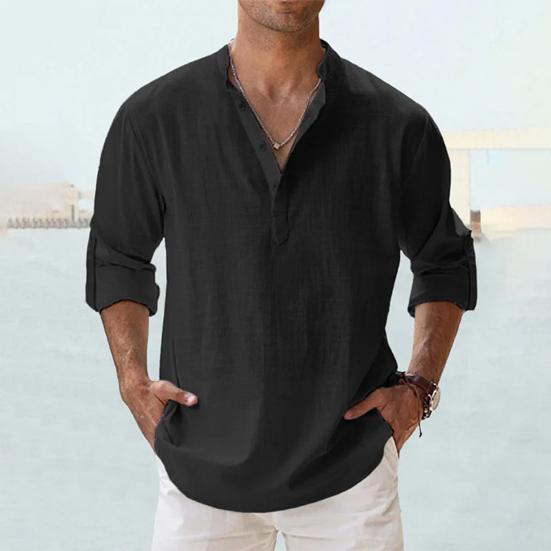 Linen Shirt with Long Sleeves for Men