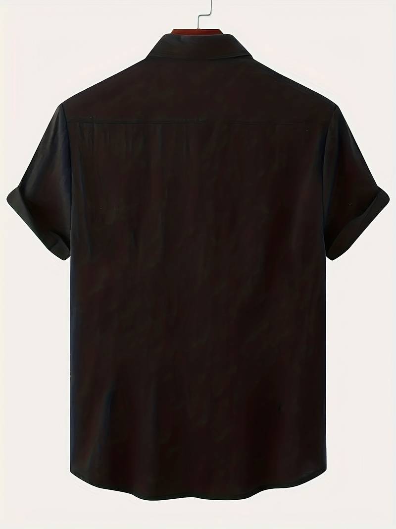 Casual Men's Cotton Short Sleeve Shirt