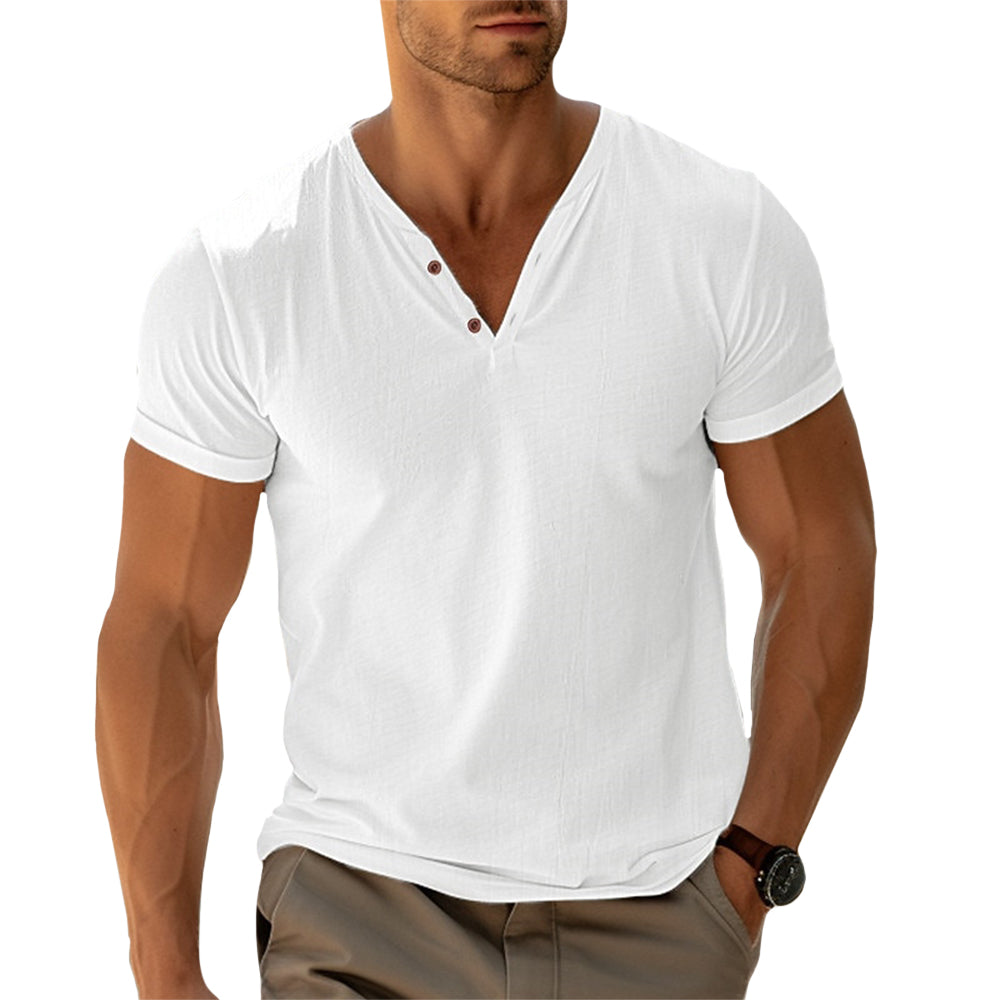 Casual Men's Henley Shirt