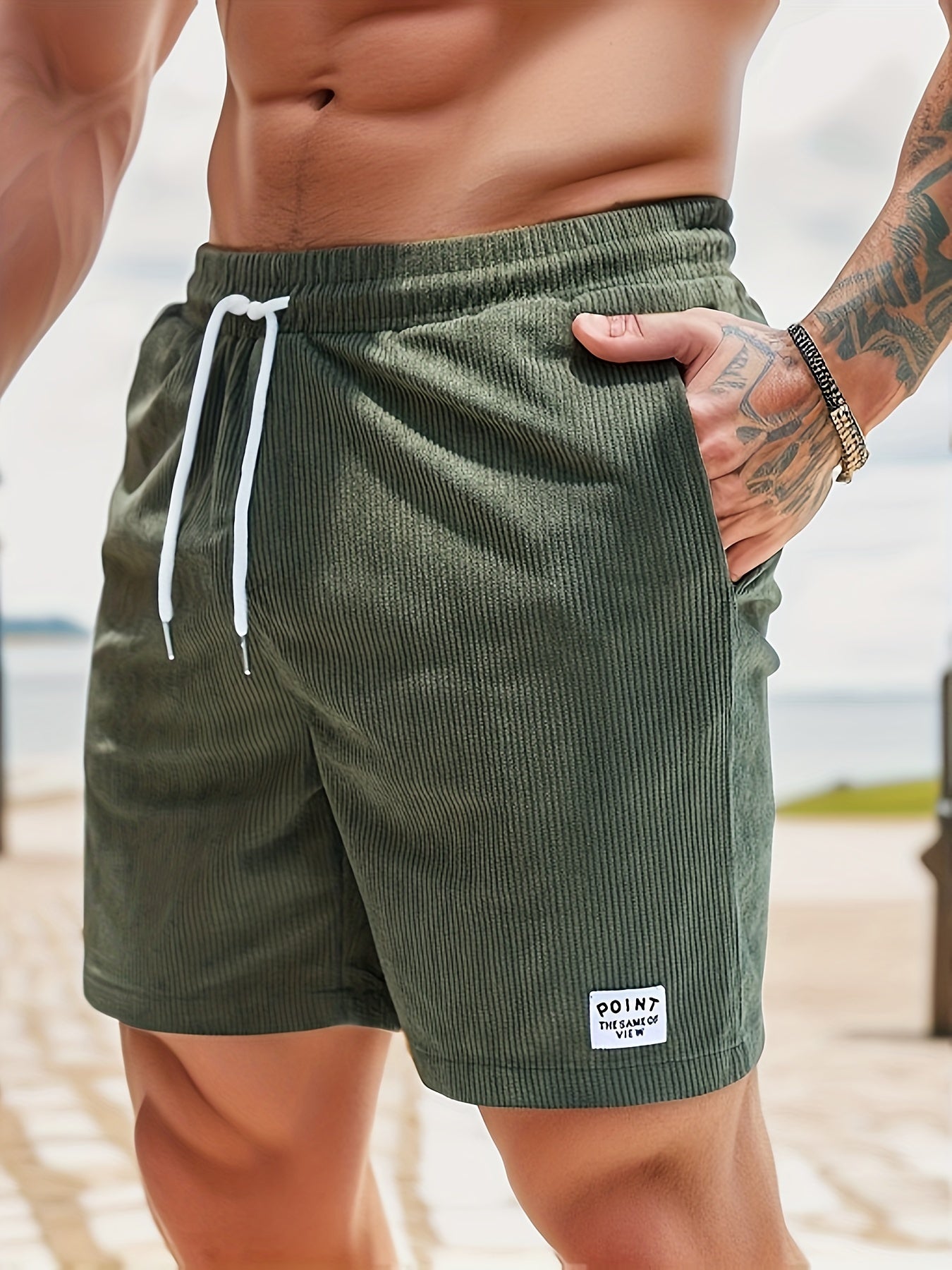 Striped Shorts with Relaxed Fit