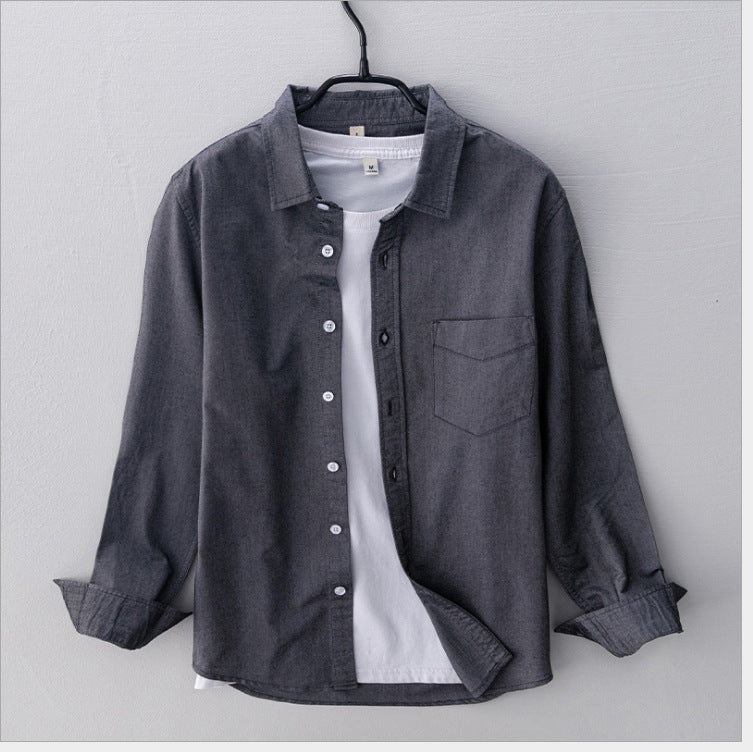 Breathable Men's Cotton Oxford Shirt