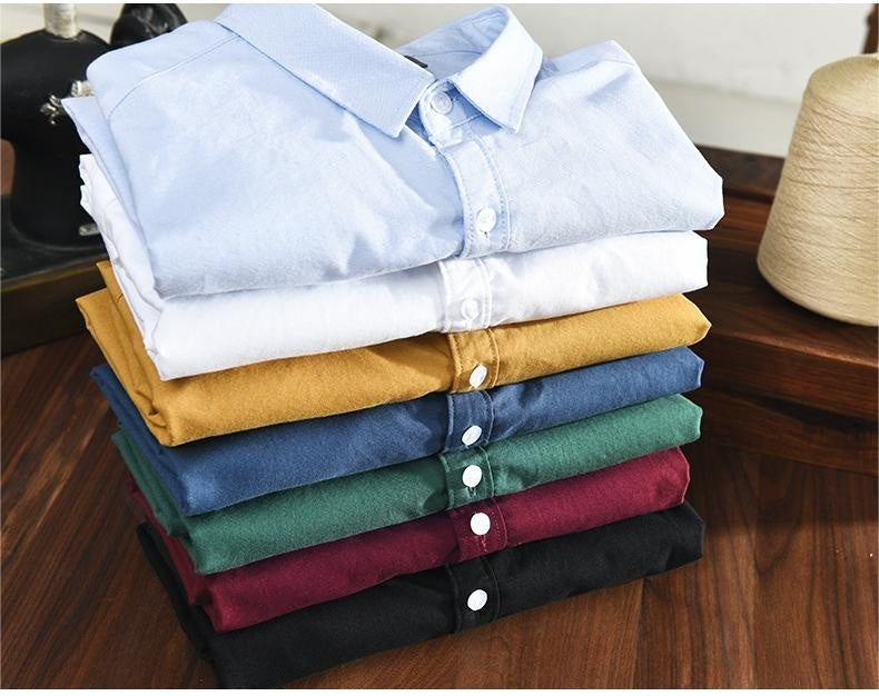 Breathable Men's Cotton Oxford Shirt