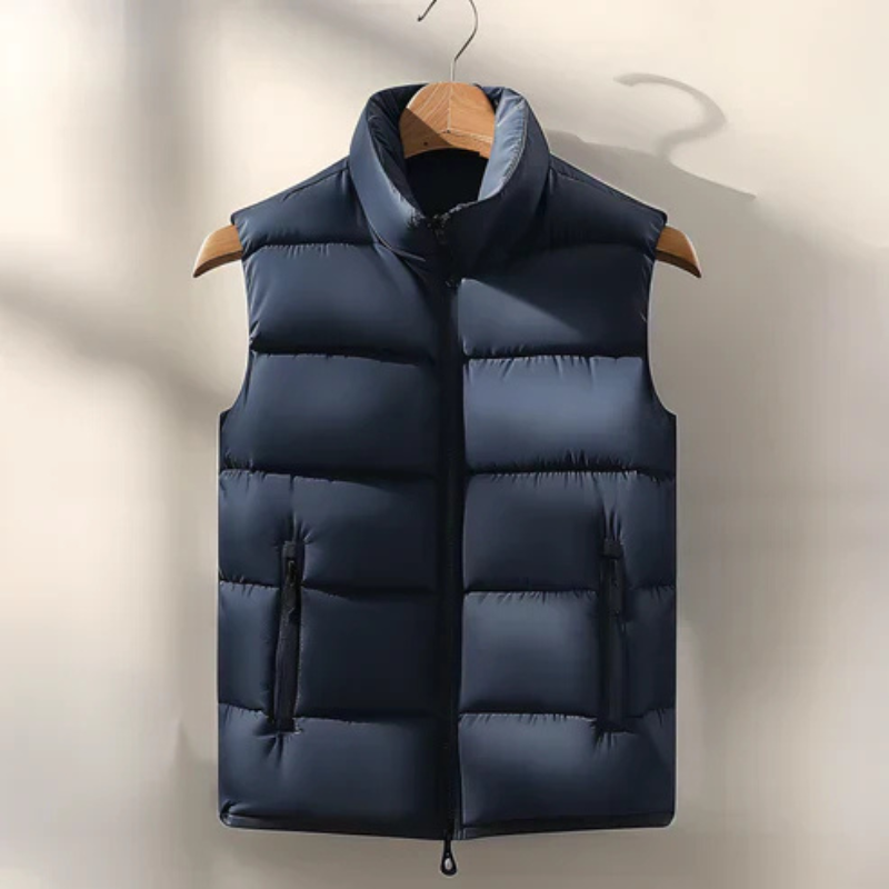 Men's Gilet with Zipper Closure
