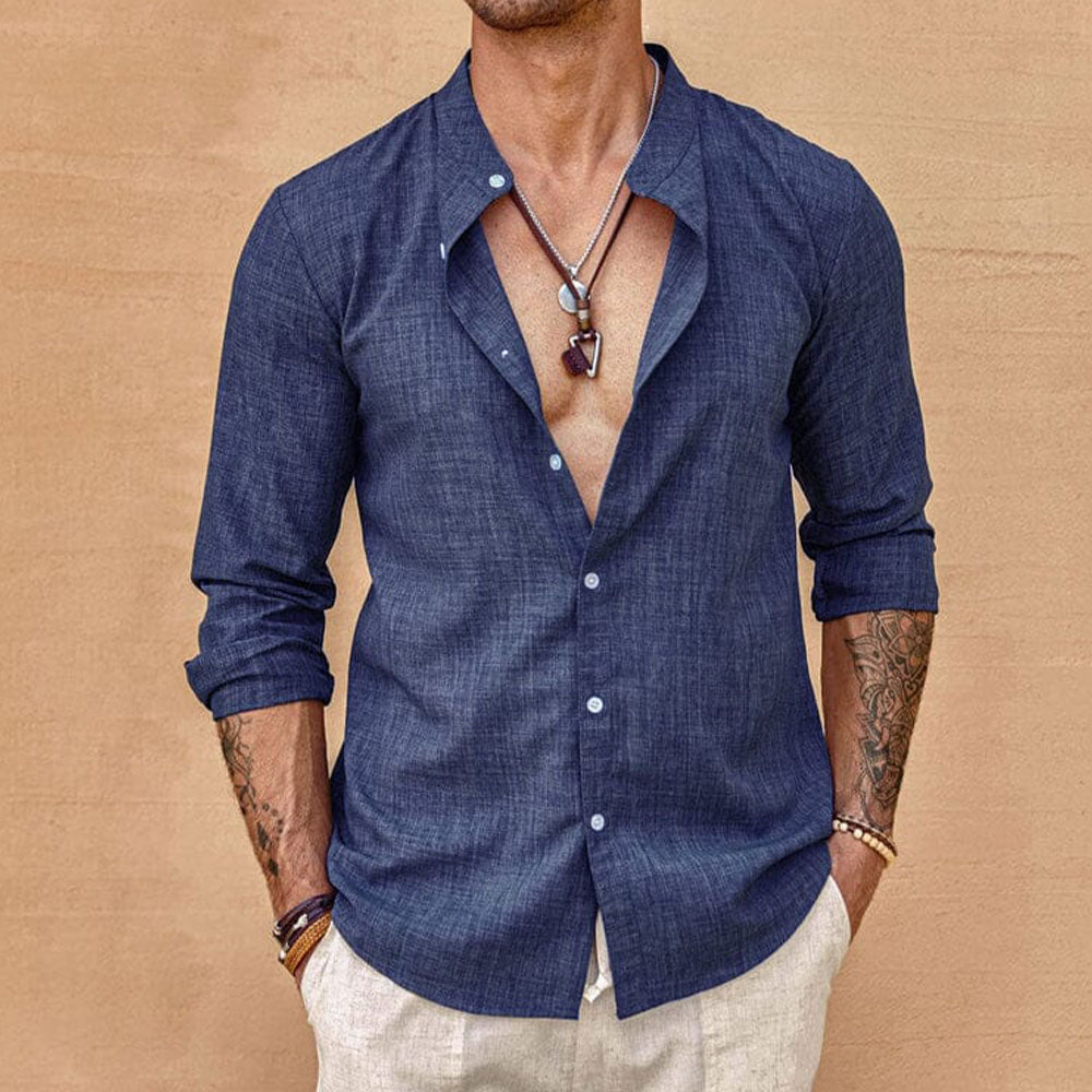 Linen Shirt with Versatile Relaxed Fit