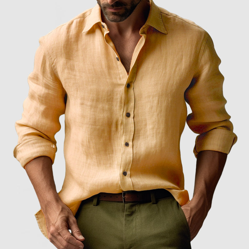 Vintage Long Sleeve Linen Shirt