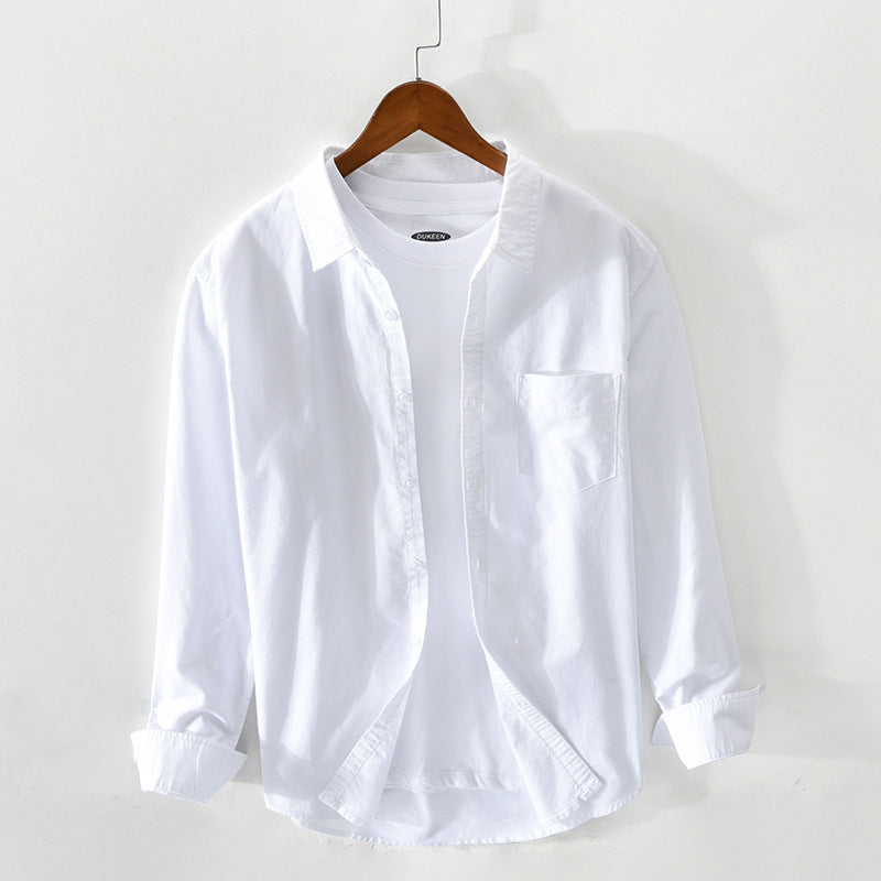 Breathable Men's Cotton Oxford Shirt