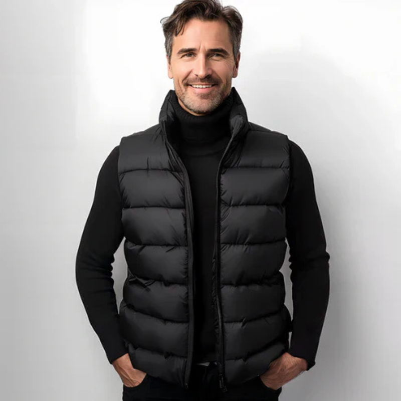 Men's Gilet with Zipper Closure