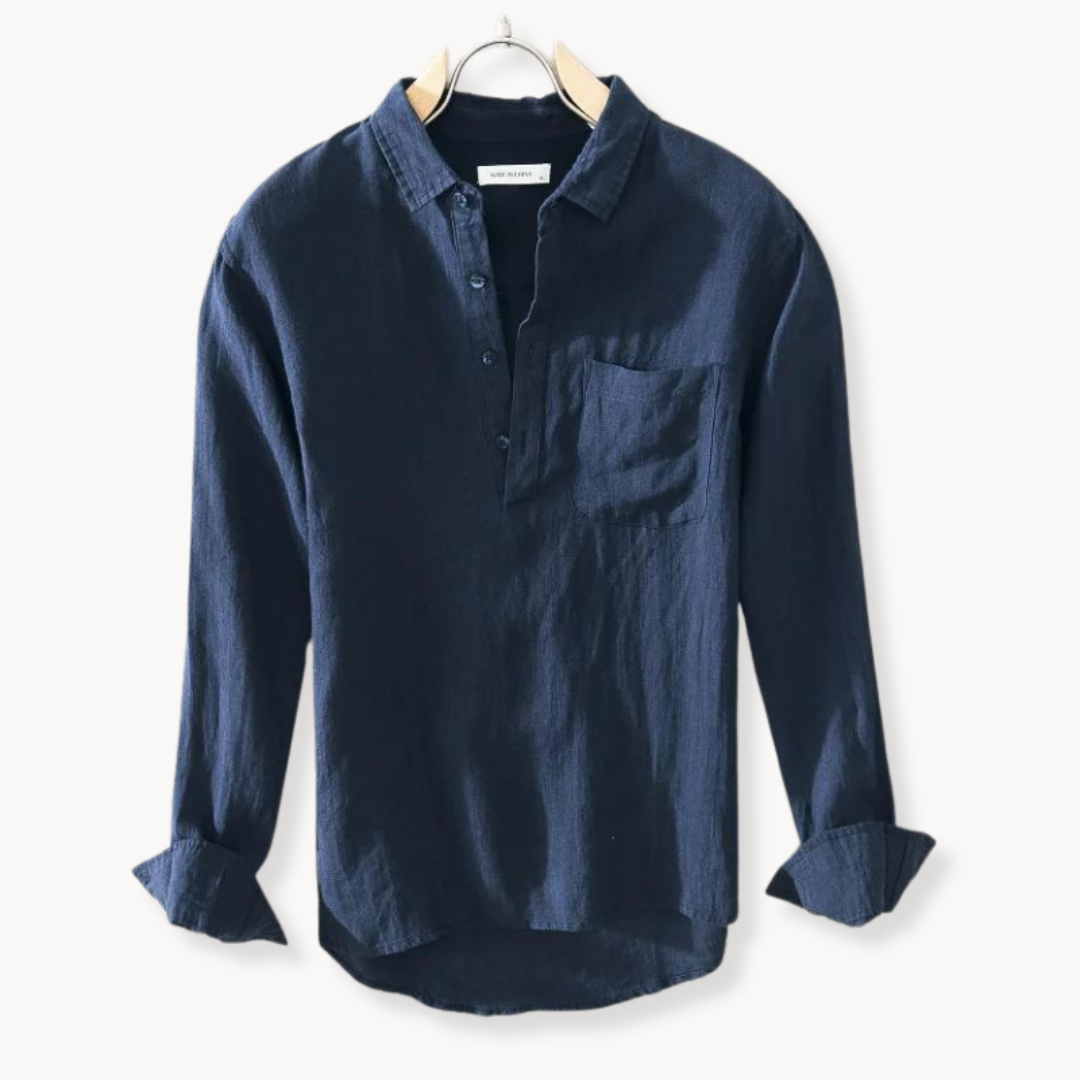 Lightweight Linen Shirt with Relaxed Fit
