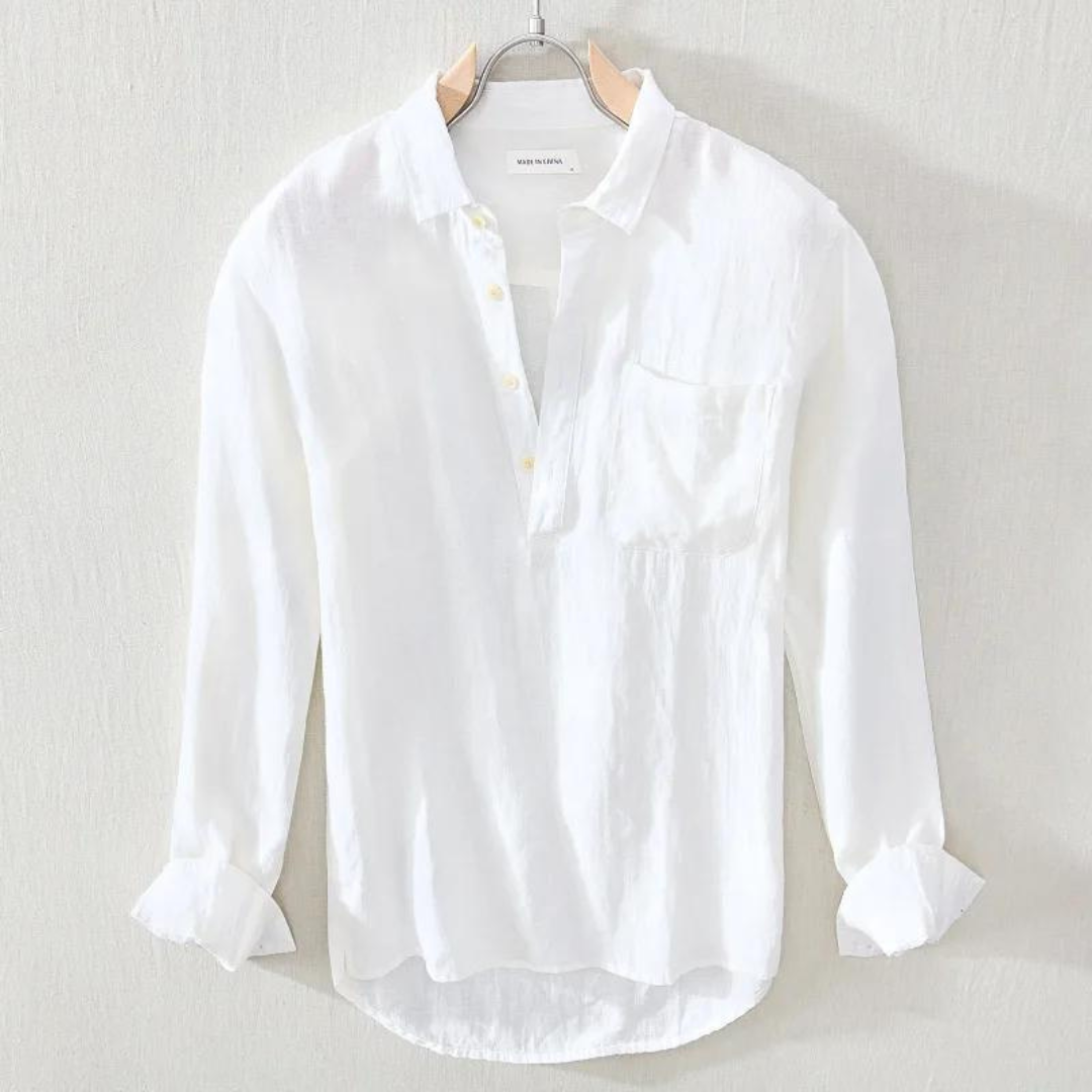 Lightweight Linen Shirt with Relaxed Fit
