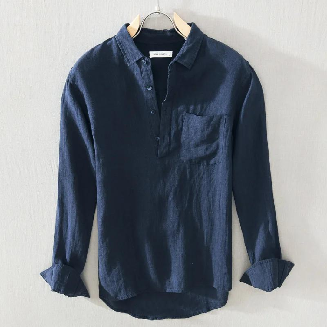 Lightweight Linen Shirt with Relaxed Fit