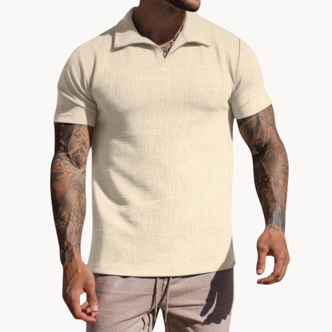 Elegant Short-Sleeve Polo Shirt