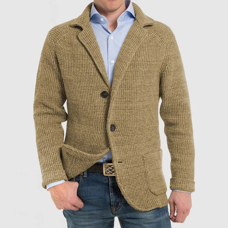 Elegant Men's Cardigan for Business and Casual Wear