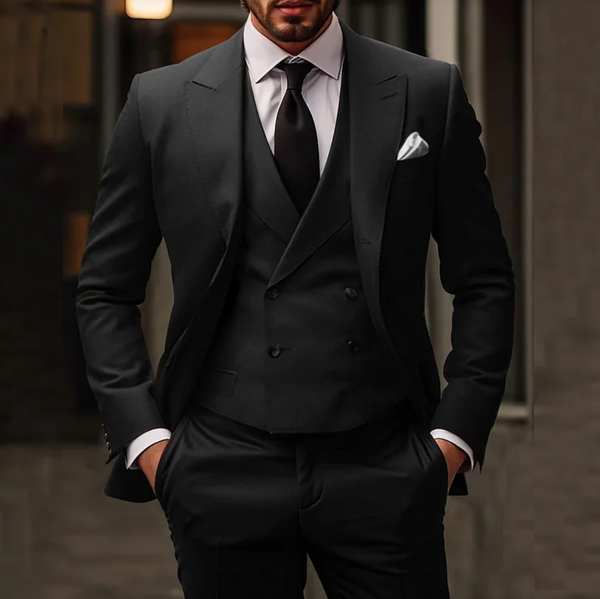 Men's 3-Piece Suit with Jacket, Vest, and Pants