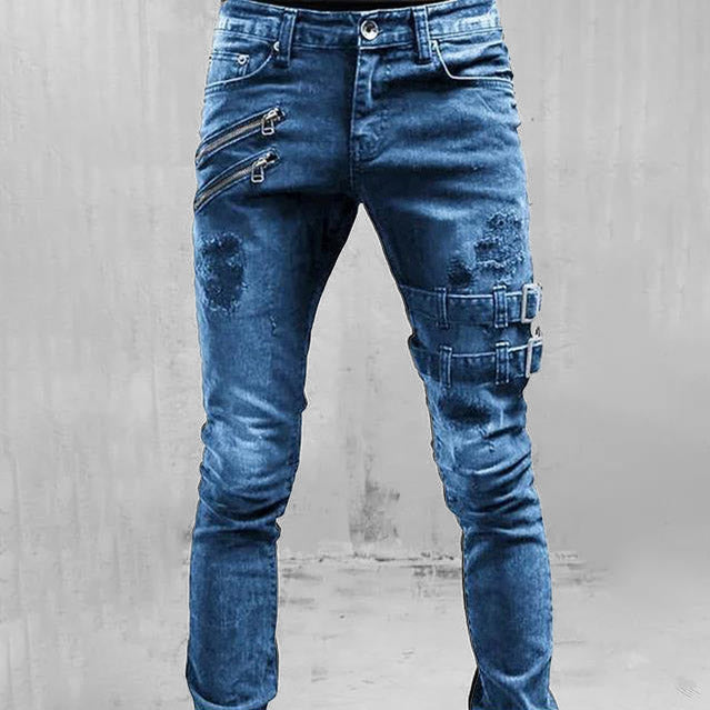 Benjamin | Men's Gothic Buckle Jeans