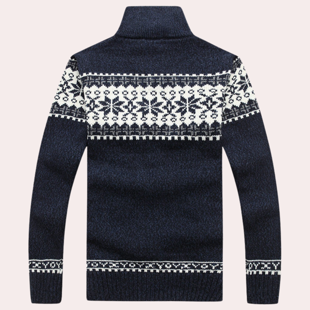 Classic Stand Collar Cardigan for Men